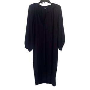 Tommy Hilfiger Women’s Navy Blue 3/4 Sleeve V-Neck Pullover Midi Dress Sz 10